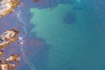 Aerial view of wild coast by Glencolumbkille in County Donegal, Irleand.