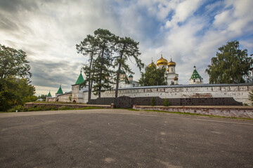 Closeup shot of the Kostroma city center in Russia