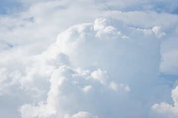big clouds in the blue sky, fluffy clouds big on sky background