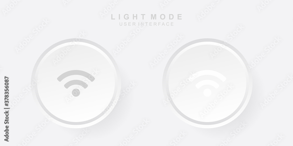 Wall mural simple creative wifi user interface in neumorphism design. simple modern and minimalist. smooth and 