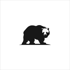 bear logo design icon silhouette vector