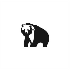 Obraz na płótnie Canvas bear logo design icon silhouette vector