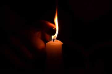 candle in the dark