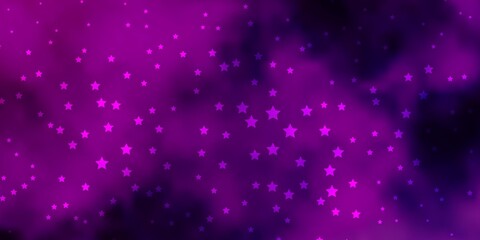 Fototapeta premium Dark Purple, Pink vector pattern with abstract stars. Colorful illustration in abstract style with gradient stars. Best design for your ad, poster, banner.