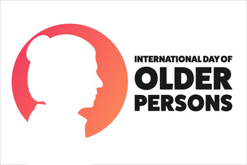 International Day of Older Persons. October 1. Holiday concept. Template for background, banner, card, poster with text inscription. Vector EPS10 illustration.