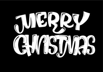 Trendy poster for decoration design. Merry christmas. Letter in hand drawn style. Handwritten modern calligraphy. Creative idea design. Modern design. 