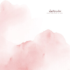 Abstract light pink stain watercolor for background