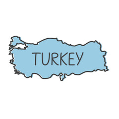 outline of Turkey map- vector illustration