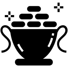 
Trendy filled design of eid dessert icon
