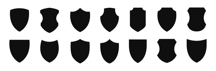 Shield icon vector set illustration
