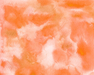 Fototapeta na wymiar Watercolor abstract background texture orange autumn image