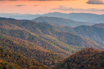 Fototapeta premium Great Smoky Mountains National Park, Tennessee, USA at the Newfound Pass