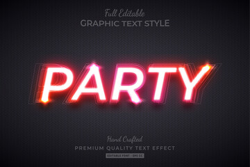 Gradient Party Editable Custom Text Style Effect Premium