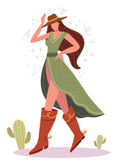 Adorable cowgirl.Western lifestyle.Perfect for greetings, cards, posters, congratulations  or store.