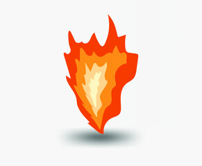 flame logo on a light background. vector illustration