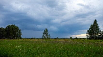 bright blue clouds before the rain