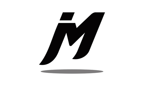 JM alphabet vector letter