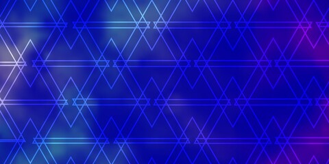 Dark Pink, Blue vector pattern with polygonal style. Glitter abstract illustration with triangular shapes. Template for landing pages.