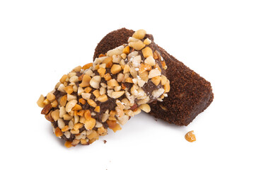 chocolate brownies isolated