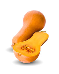 butternut squash isolated on white background