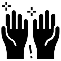 
Praying hands icon, filled vector design

