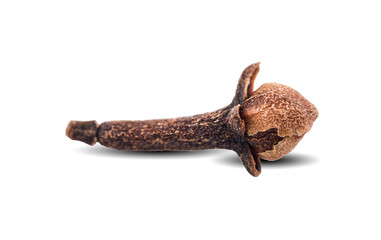 Spice cloves on white background