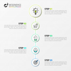 Infographic design template. Creative concept with 5 steps