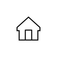 house Icon  in black line style icon, style isolated on white background