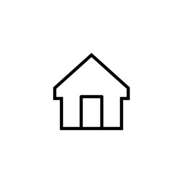 house Icon  in black line style icon, style isolated on white background