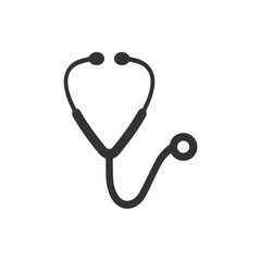 Stethoscope flat icon vector. Doctor vector sign