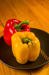 colorful mix of the freshest red and yellow paprika, bell pepper