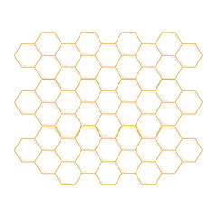 Isolated honeycomb icon. Hexagonal pattern - Vector illustration