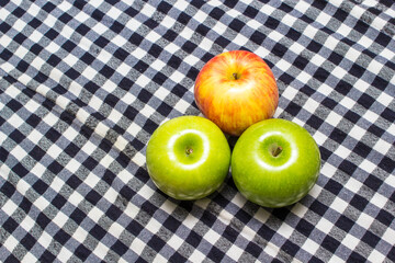 apple on a cloth background