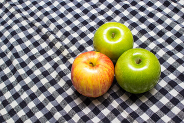 apple on a cloth background
