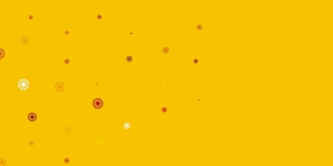 Light Yellow vector background with bubbles.