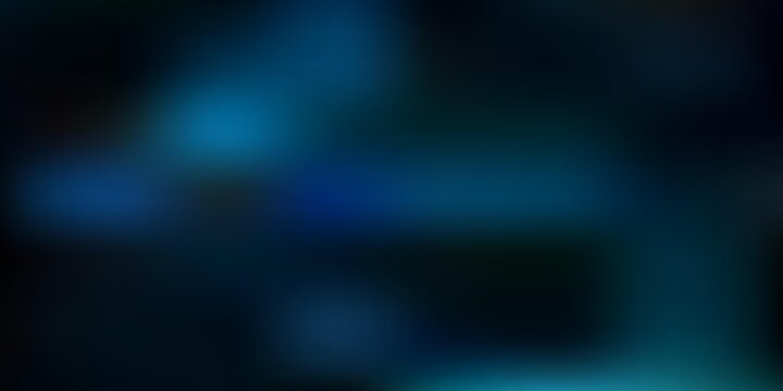 Dark blue, green vector abstract blur background.