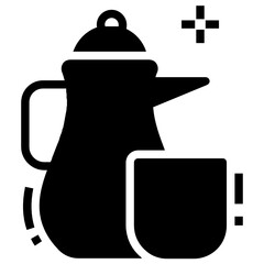 Obraz premium A pot with handle, concept of teapot icon 