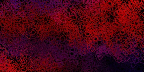 Dark blue, red vector texture with memphis shapes.