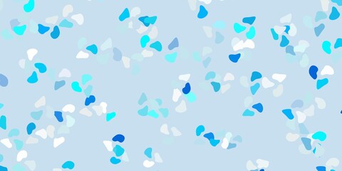 Light blue vector template with abstract forms.