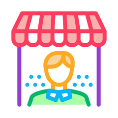 shop manager icon vector. shop manager sign. isolated contour symbol illustration