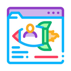 web site find fast job icon vector. web site find fast job sign. isolated contour symbol illustration