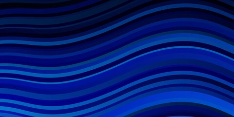 Light BLUE vector pattern with curves. Colorful abstract illustration with gradient curves. Template for cellphones.