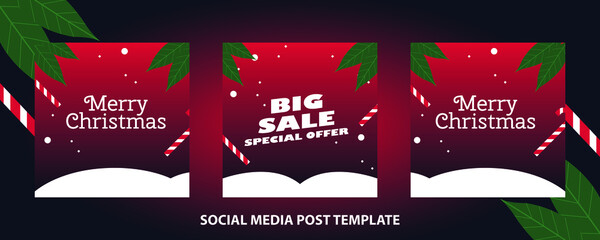 Christmas sale social media post collection