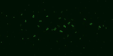 Light Green vector template with businesswoman signs.