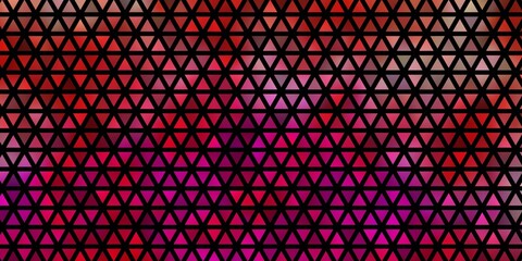 Light Pink vector template with crystals, triangles.