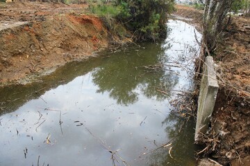 Stream overflow in the outskirts of Athens in Attica, Greece.