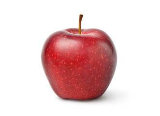 Fresh red Apple fruit isolated on white background with clipping path.
