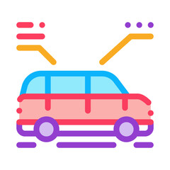 car characteristics icon vector. car characteristics sign. isolated contour symbol illustration