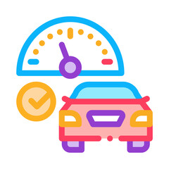 speed control icon vector. speed control sign. isolated contour symbol illustration