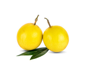 Passion fruit isolated on white background